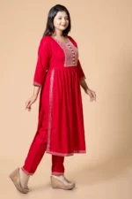 Kurthit Anarkali Kurta With Pant Set (003) - Image 4