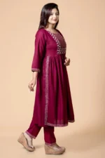 Kurthit Anarkali Kurta With Pant Set (004) - Image 7