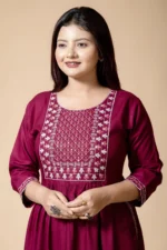 Kurthit Anarkali Kurta With Pant Set (004) - Image 2